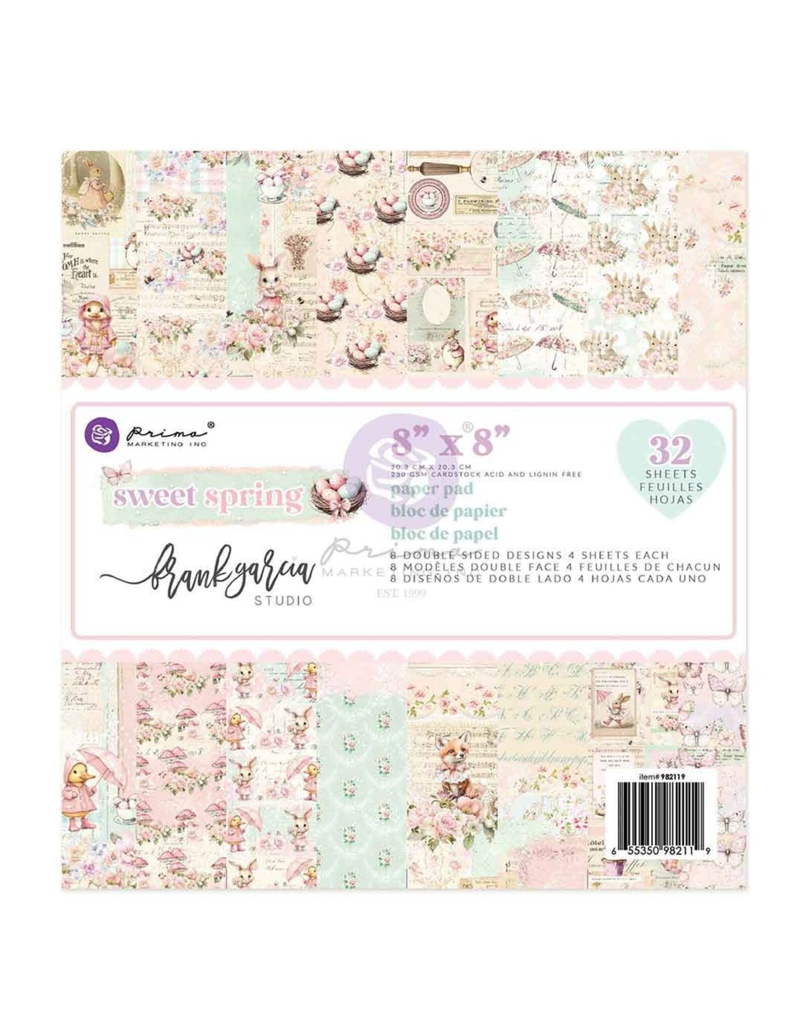 PRIMA PRIMA FRANK GARCIA SWEET SPRING 8x8 PAPER PAD 32 SHEETS