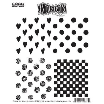 RANGER DYAN REAVELEY DYLUSIONS IT'S IN THE BACKGROUND CLING STAMP SET
