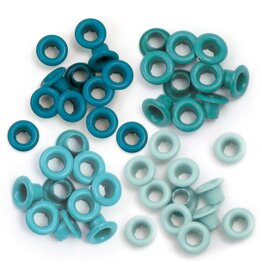 WE R MEMORY KEEPERS WE R COOL AQUA STANDARD EYELETS 60/PACK
