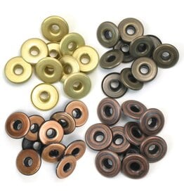 WE R MEMORY KEEPERS WE R COOL WARM METAL WIDE EYELETS 40/PACK