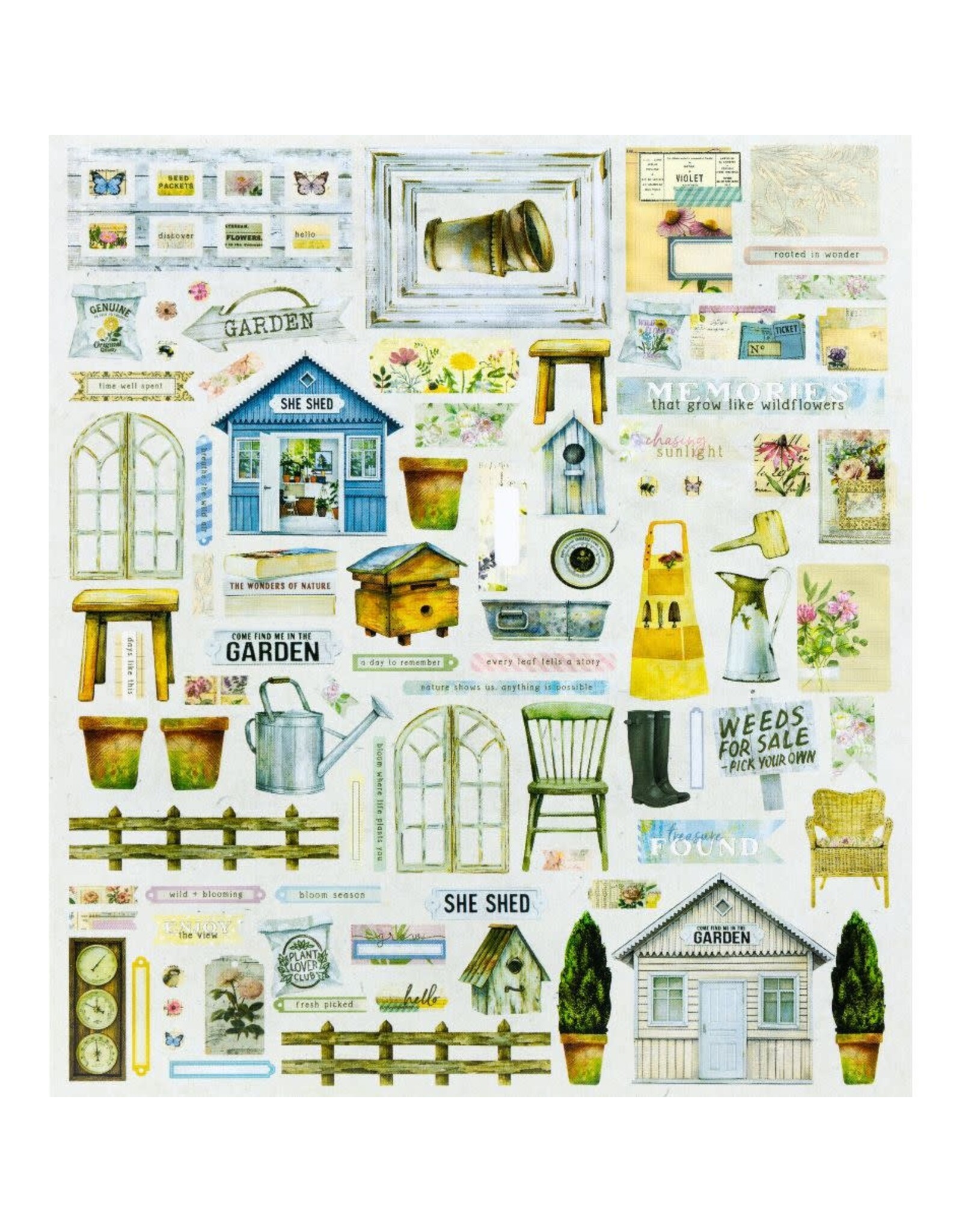 49 AND MARKET 49 AND MARKET FROM THE GARDEN EPHEMERA BITS 99 PIECES