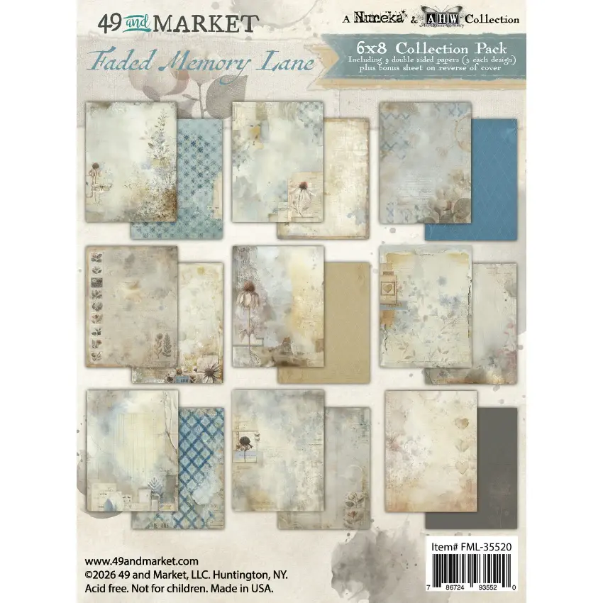 49 AND MARKET FADED MEMORY LANE 6x8 COLLECTION PACK - Scrapbook Centrale