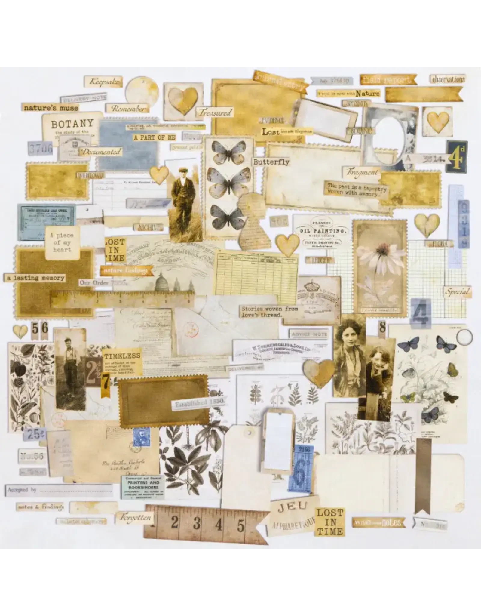 49 AND MARKET 49 AND MARKET FADED MEMORY LANE EPHEMERA BITS 118 PIECES