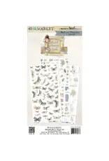 49 AND MARKET 49 AND MARKET FADED MEMORY LANE 6x12 RUB-ON TRANSFER SET 3/PK