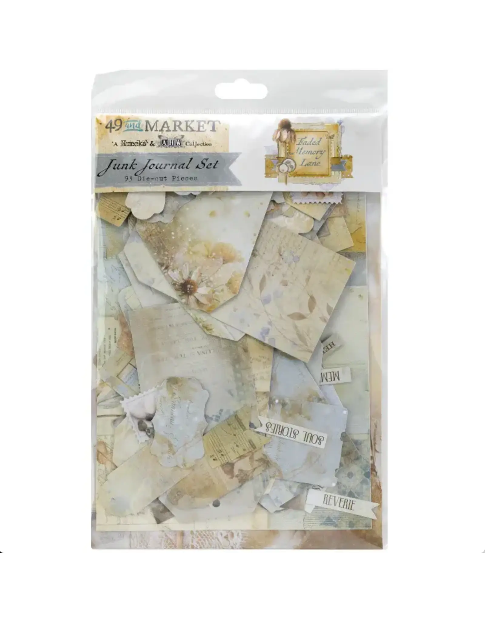 49 AND MARKET 49 AND MARKET FADED MEMORY LANE JUNK JOURNAL DIE-CUT 93 PIECES
