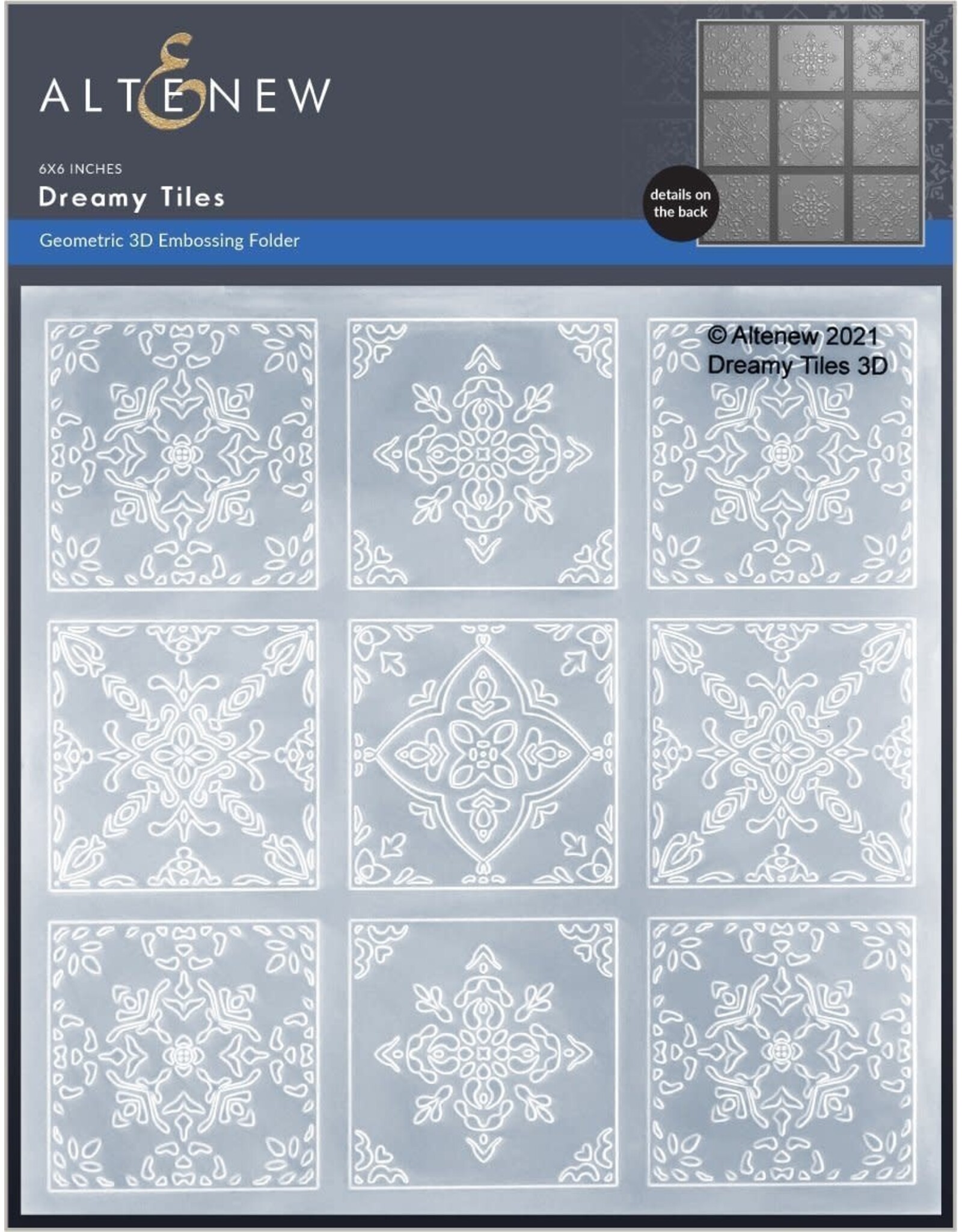 ALTENEW ALTENEW DREAMY TILES GEOMETRIC 3D EMBOSSING FOLDER
