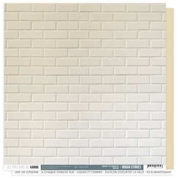 LES ATELIERS DE KARINE LES ATELIERS DE KARINE URBAN STORIES BACK TO BASICS BEIGE 12x12 CARDSTOCK