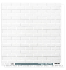 LES ATELIERS DE KARINE LES ATELIERS DE KARINE URBAN STORIES BACK TO BASICS BLANC 12x12 CARDSTOCK