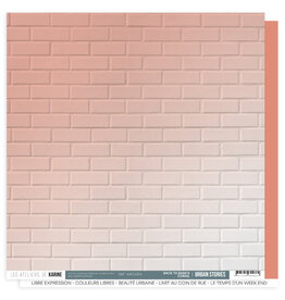 LES ATELIERS DE KARINE LES ATELIERS DE KARINE URBAN STORIES BACK TO BASICS CORAIL 12x12 CARDSTOCK