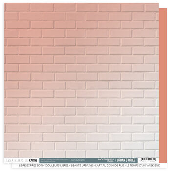 LES ATELIERS DE KARINE LES ATELIERS DE KARINE URBAN STORIES BACK TO BASICS CORAIL 12x12 CARDSTOCK