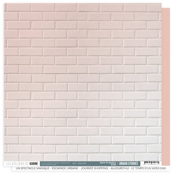 LES ATELIERS DE KARINE LES ATELIERS DE KARINE URBAN STORIES BACK TO BASICS ROSE 12x12 CARDSTOCK