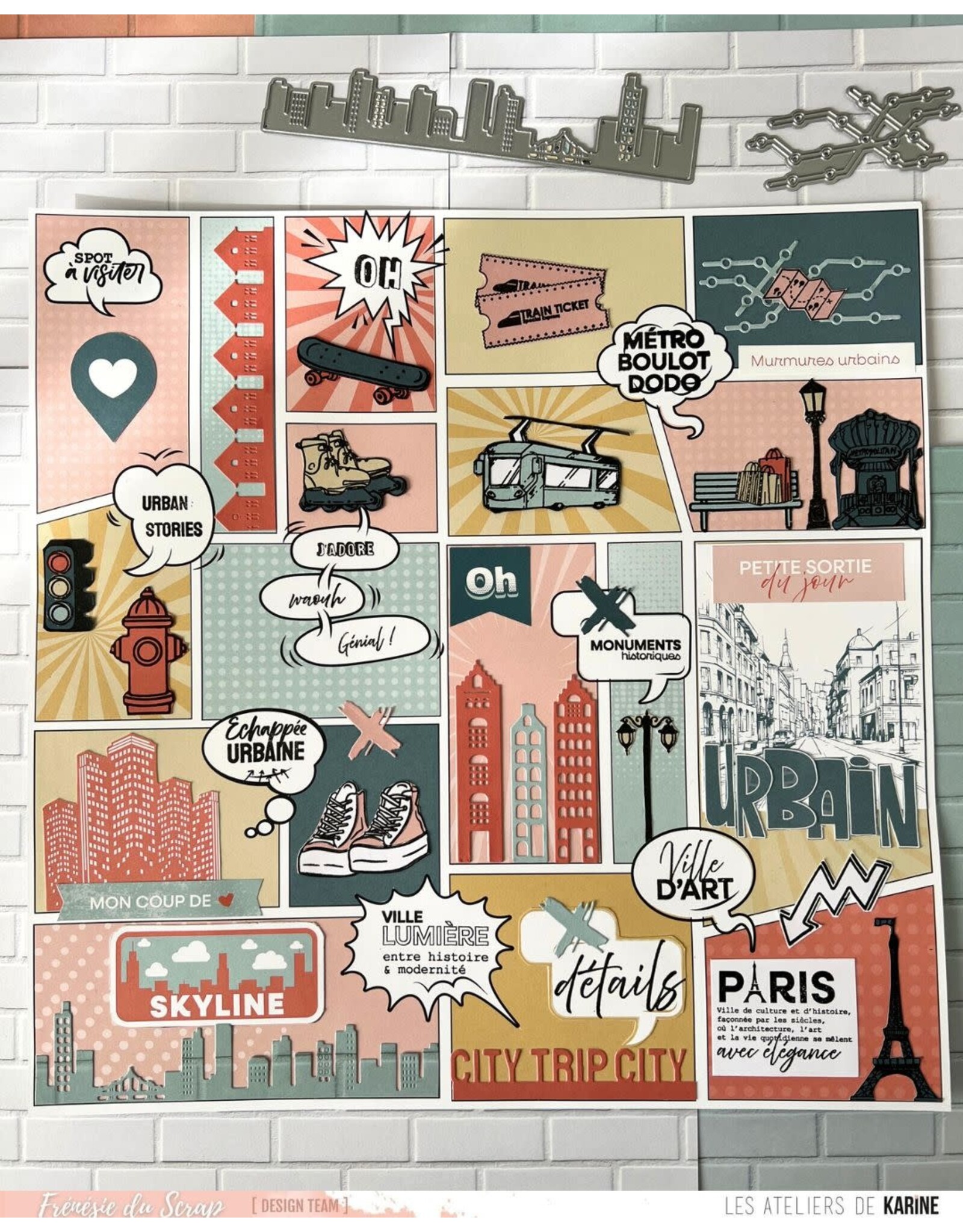 LES ATELIERS DE KARINE LES ATELIERS DE KARINE URBAN STORIES CARDSTOCK STICKERS