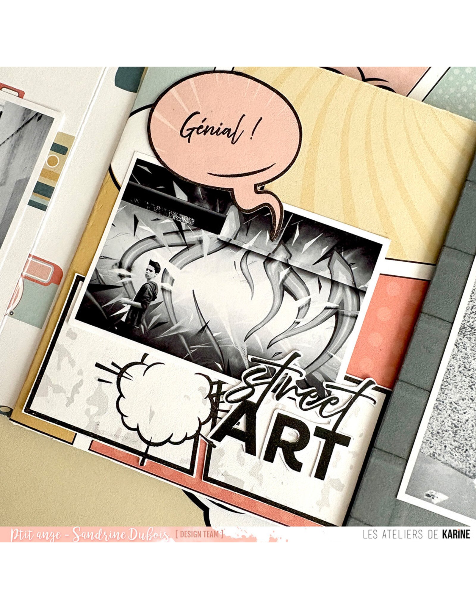 LES ATELIERS DE KARINE LES ATELIERS DE KARINE URBAN STORIES TRAME BD CLEAR STAMP SET