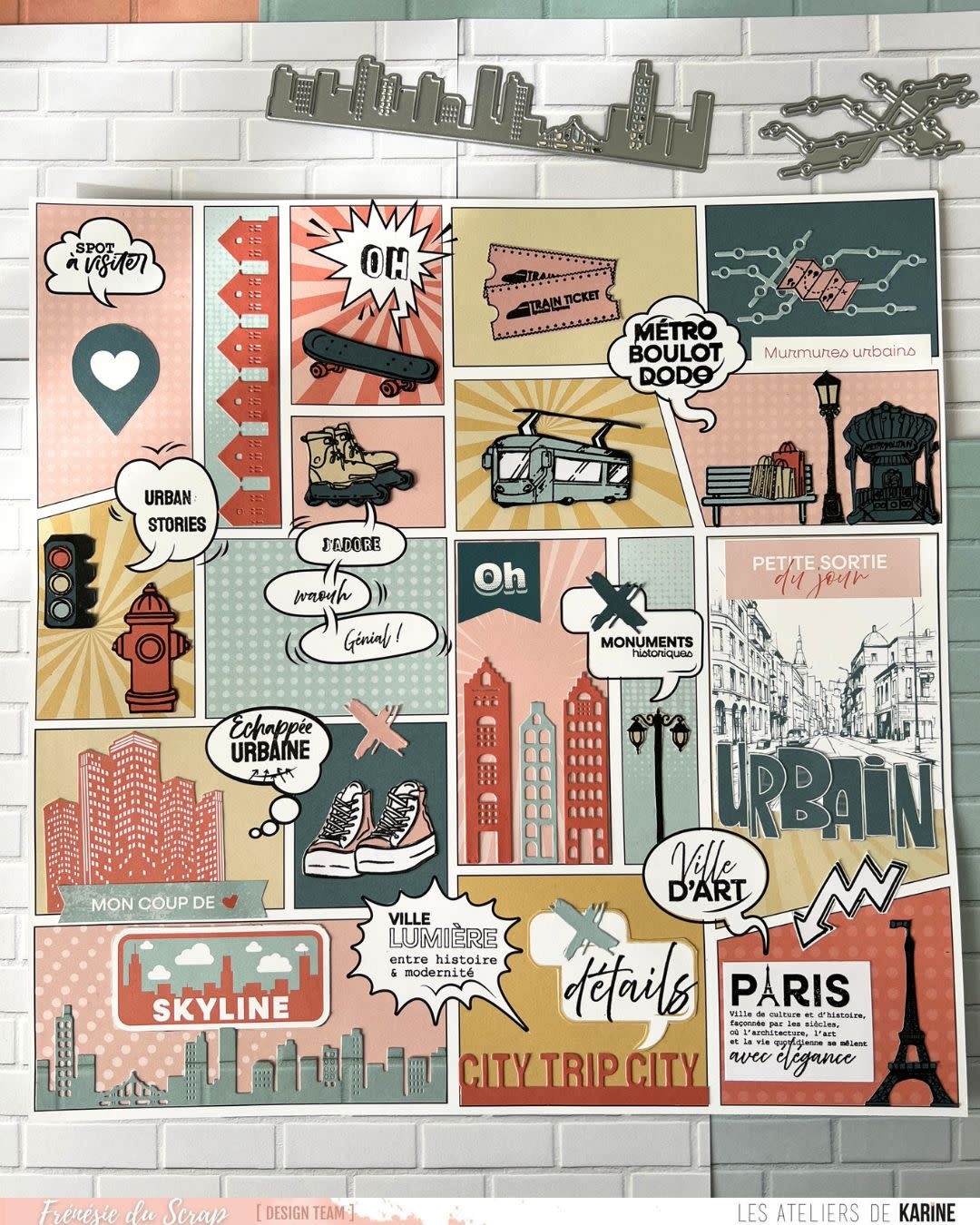 LES ATELIERS DE KARINE LES ATELIERS DE KARINE URBAN STORIES BORDURES CITY/HOME DIE SET