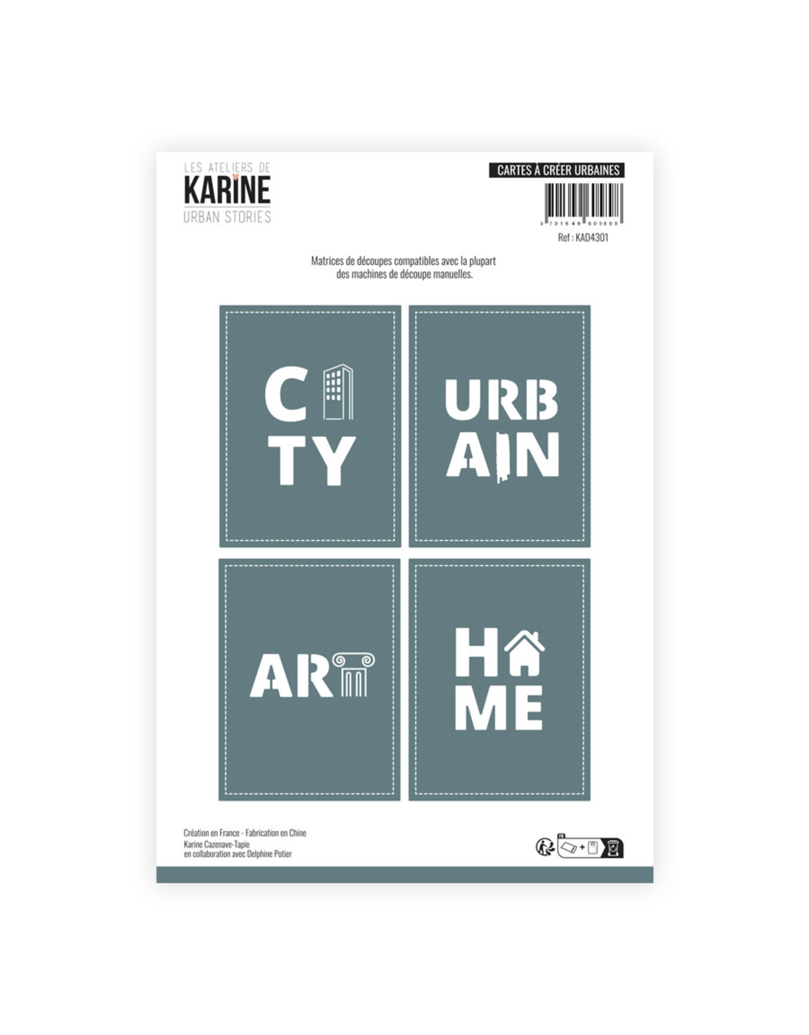 LES ATELIERS DE KARINE LES ATELIERS DE KARINE URBAN STORIES CARTE À CRÉER URBAINES DIE SET