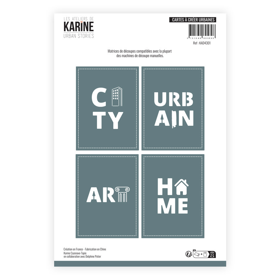 LES ATELIERS DE KARINE LES ATELIERS DE KARINE URBAN STORIES CARTE À CRÉER URBAINES DIE SET