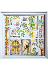 LES ATELIERS DE KARINE LES ATELIERS DE KARINE TERRE & JASMIN BORDURES ETHNIQUES CLEAR STAMP SET