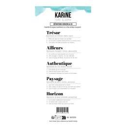 LES ATELIERS DE KARINE LES ATELIERS DE KARINE TERRE & JASMIN DÉFINITIONS HORIZON & CO CLEAR STAMP SET