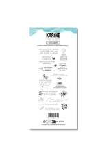 LES ATELIERS DE KARINE LES ATELIERS DE KARINE TERRE & JASMIN TEXTES LIBERTÉ CLEAR STAMP SET
