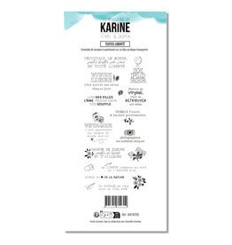 LES ATELIERS DE KARINE LES ATELIERS DE KARINE TERRE & JASMIN TEXTES LIBERTÉ CLEAR STAMP SET