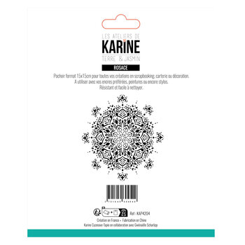 LES ATELIERS DE KARINE LES ATELIERS DE KARINE TERRE & JASMIN ROSACE 6x6 STENCIL