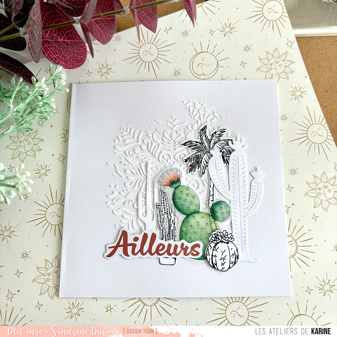 LES ATELIERS DE KARINE LES ATELIERS DE KARINE TERRE & JASMIN ROSACE 6x6 STENCIL