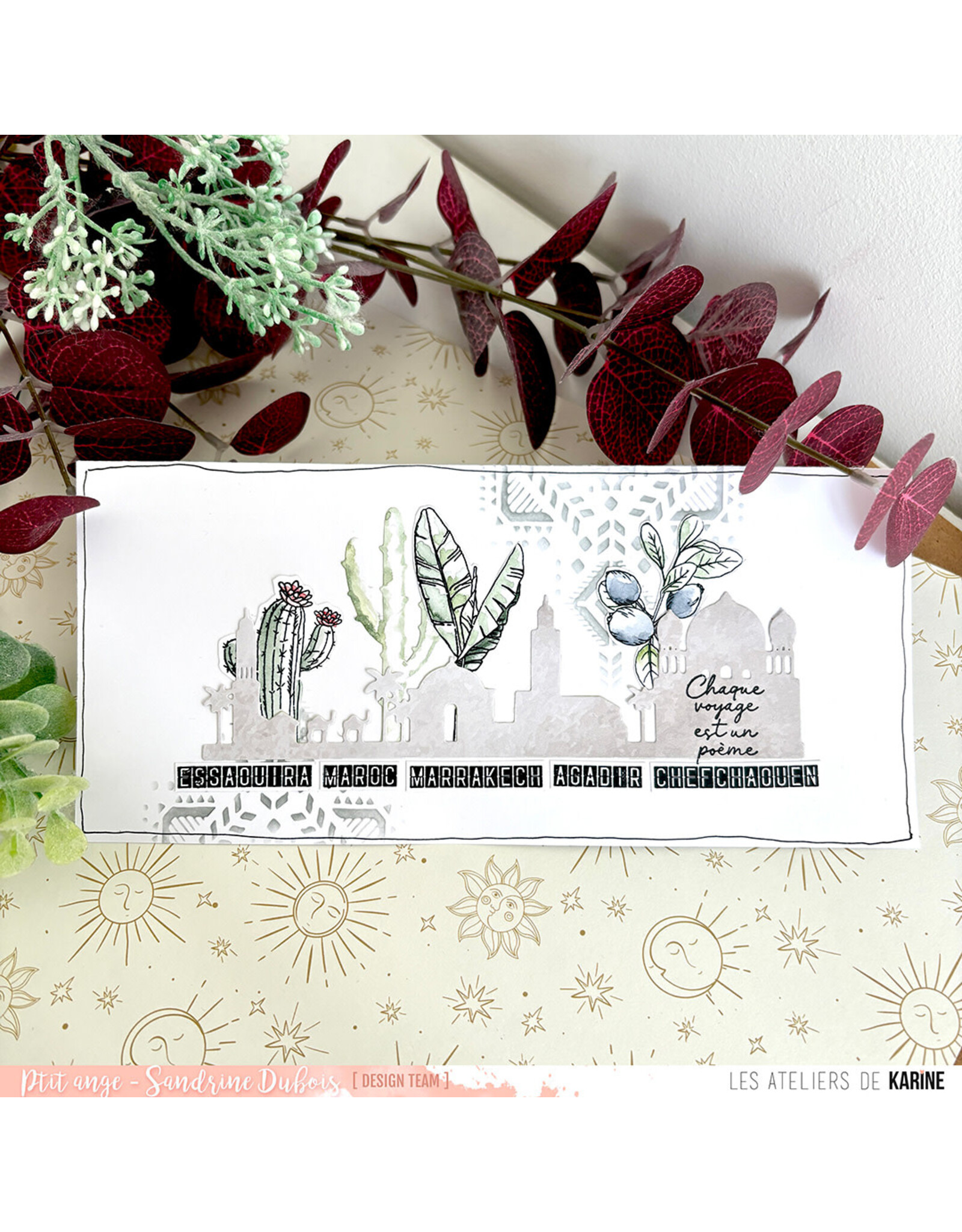 LES ATELIERS DE KARINE LES ATELIERS DE KARINE TERRE & JASMIN TISSAGE ETHNIQUE 6x6 STENCIL