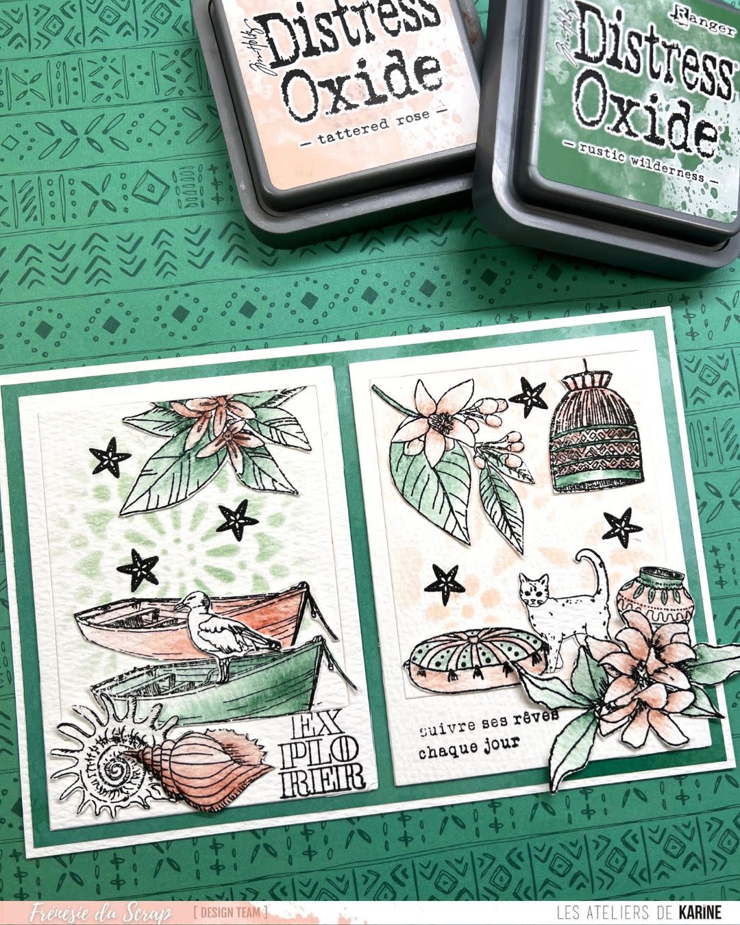 LES ATELIERS DE KARINE LES ATELIERS DE KARINE TERRE & JASMIN ZELLIGES 6x6 STENCIL