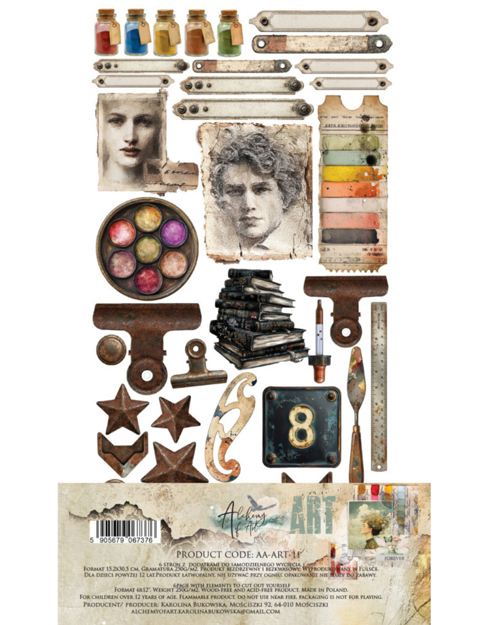 ALCHEMY OF ART ALCHEMY OF ART ART 02 6x12 EXTRAS DIE-CUTS