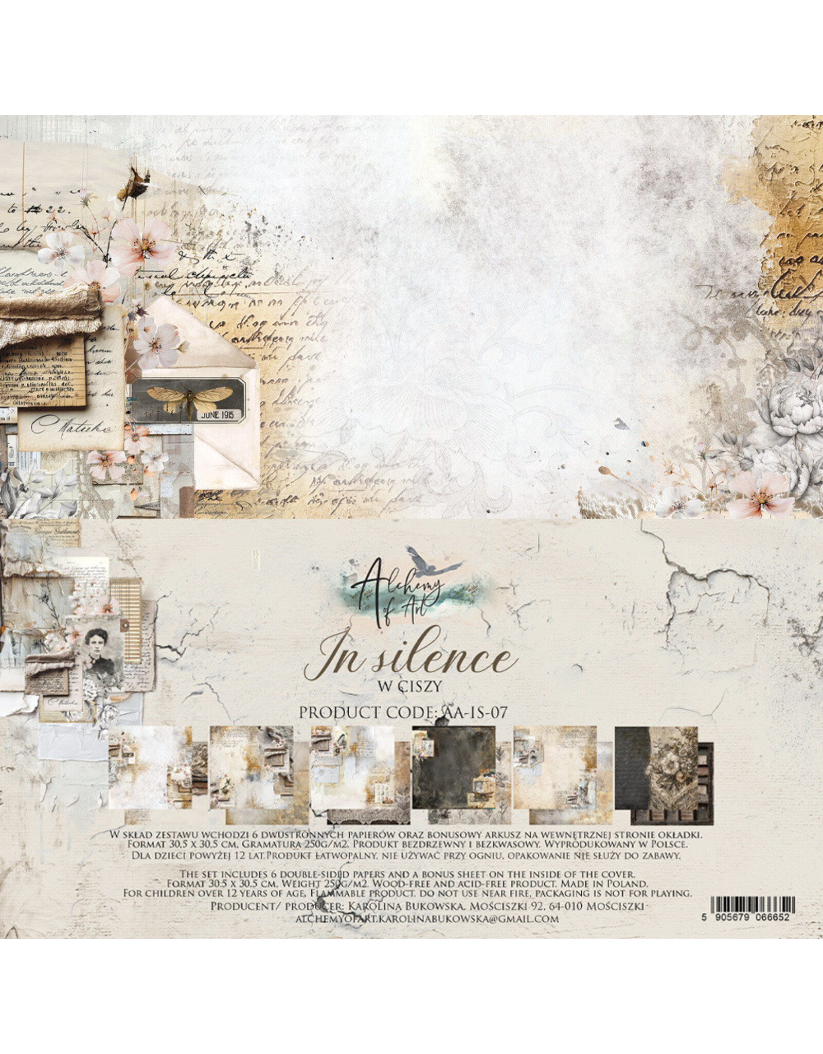 ALCHEMY OF ART ALCHEMY OF ART IN SILENCE 12x12 PAPER PACK 6 SHEETS