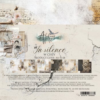 ALCHEMY OF ART ALCHEMY OF ART IN SILENCE 8x8 PAPER PACK 12 SHEETS