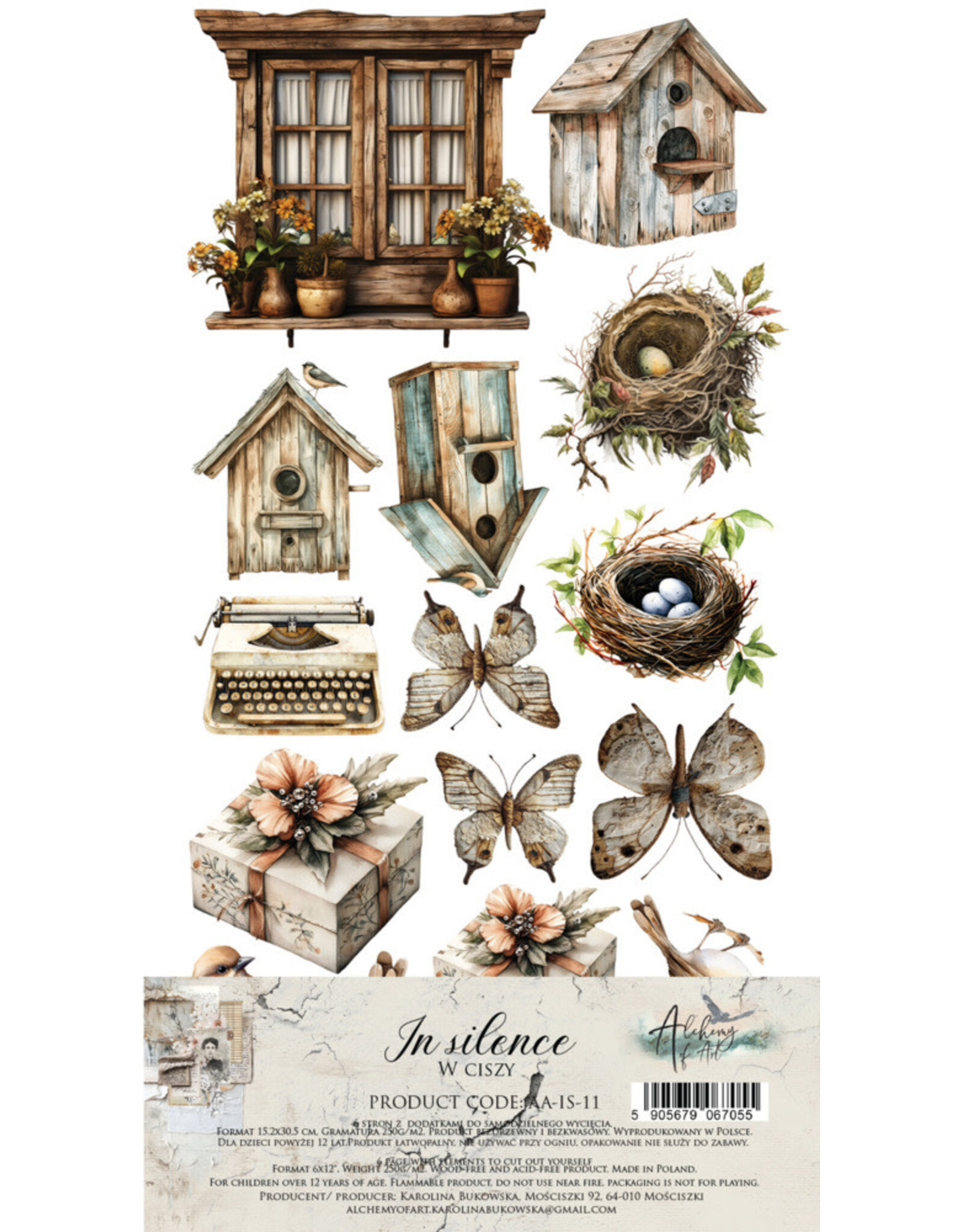 ALCHEMY OF ART ALCHEMY OF ART IN SILENCE 6x12 EXTRAS DIE-CUTS