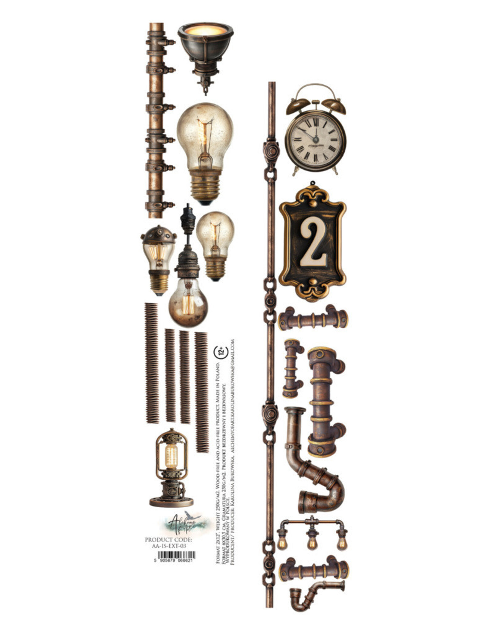 ALCHEMY OF ART ALCHEMY OF ART IN SILENCE 03 2x12 EXTRAS CARDSTOCK