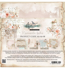 ALCHEMY OF ART ALCHEMY OF ART ROMANTIC BOHO 8x8 PAPER PACK 12 SHEETS