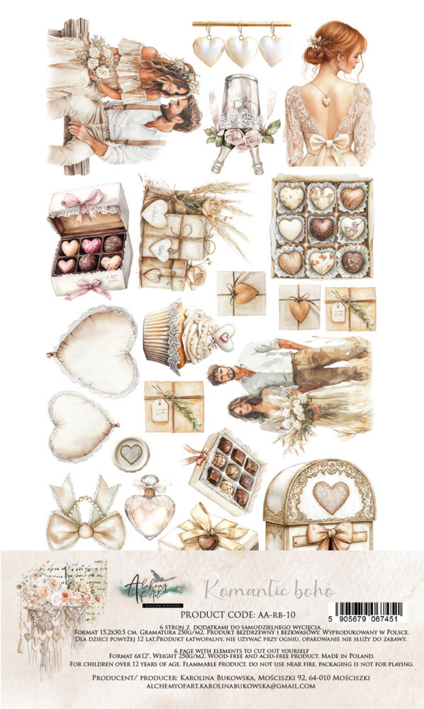 ALCHEMY OF ART ALCHEMY OF ART ROMANTIC BOHO 6x12 EXTRAS DIE-CUTS