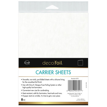 THERMOWEB ICRAFT DECOFOIL CARRIER SHEETS 6x8.5 8 SHEETS