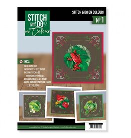 FIND IT FIND IT HOBBYDOTS STITCH & DO ON COLOUR AMY DESIGN FRIENDLY FROGS