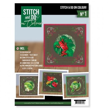 FIND IT FIND IT HOBBYDOTS STITCH & DO ON COLOUR AMY DESIGN FRIENDLY FROGS