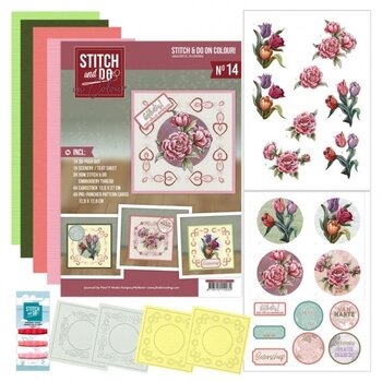 FIND IT FIND IT HOBBYDOTS STITCH & DO ON COLOUR YVONNE CREATIONS GRACEFUL FLOWERS
