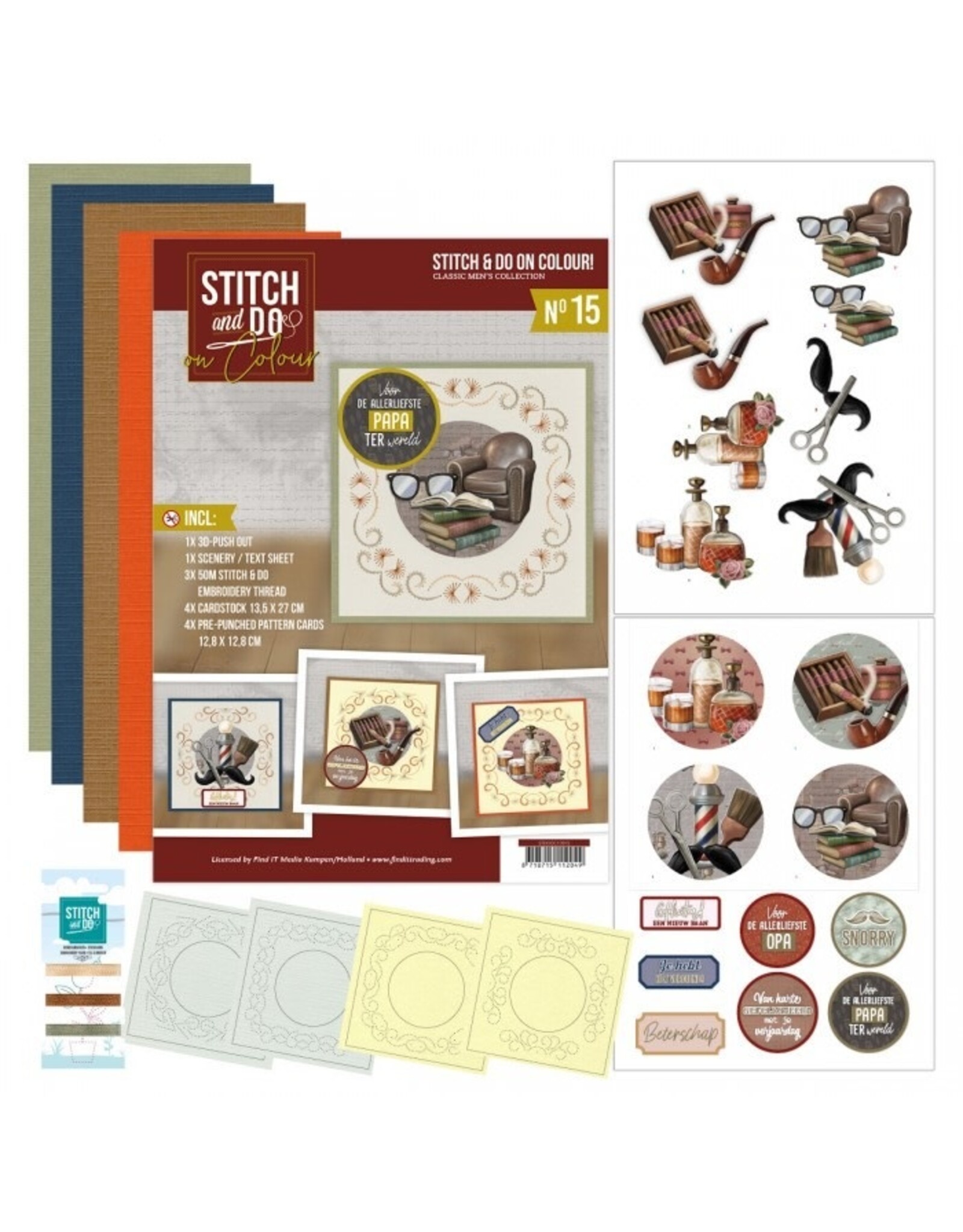 FIND IT FIND IT HOBBYDOTS STITCH & DO ON COLOUR AMY DESIGN CLASSIC MEN'S COLLECTION