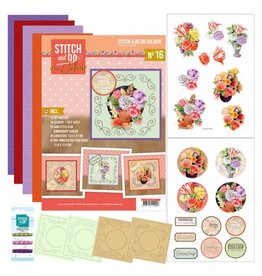 FIND IT FIND IT HOBBYDOTS STITCH & DO ON COLOUR JEANINE'S ART URBAN FLOWERS