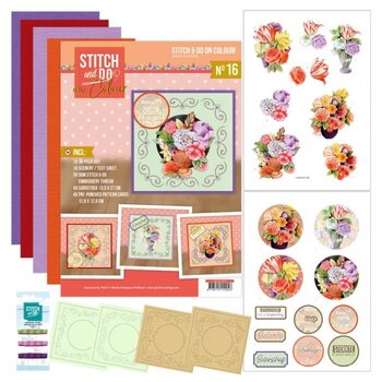 FIND IT FIND IT HOBBYDOTS STITCH & DO ON COLOUR JEANINE'S ART URBAN FLOWERS