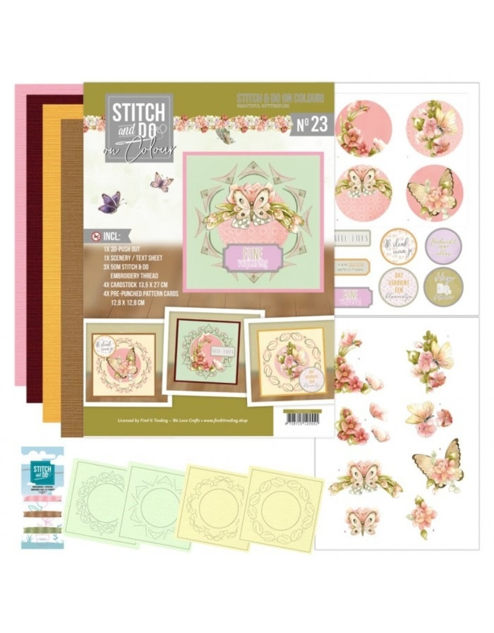 FIND IT FIND IT HOBBYDOTS STITCH & DO ON COLOUR PRECIOUS MARIEKE BEAUTIFUL BUTTERFLIES