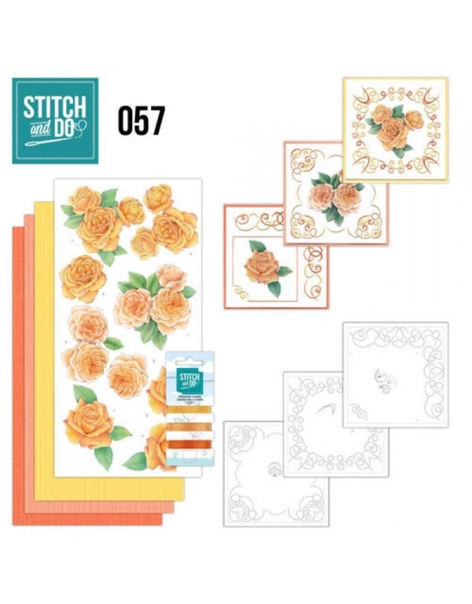 FIND IT FIND IT HOBBYDOTS STITCH & DO SET ORANGE ROSES