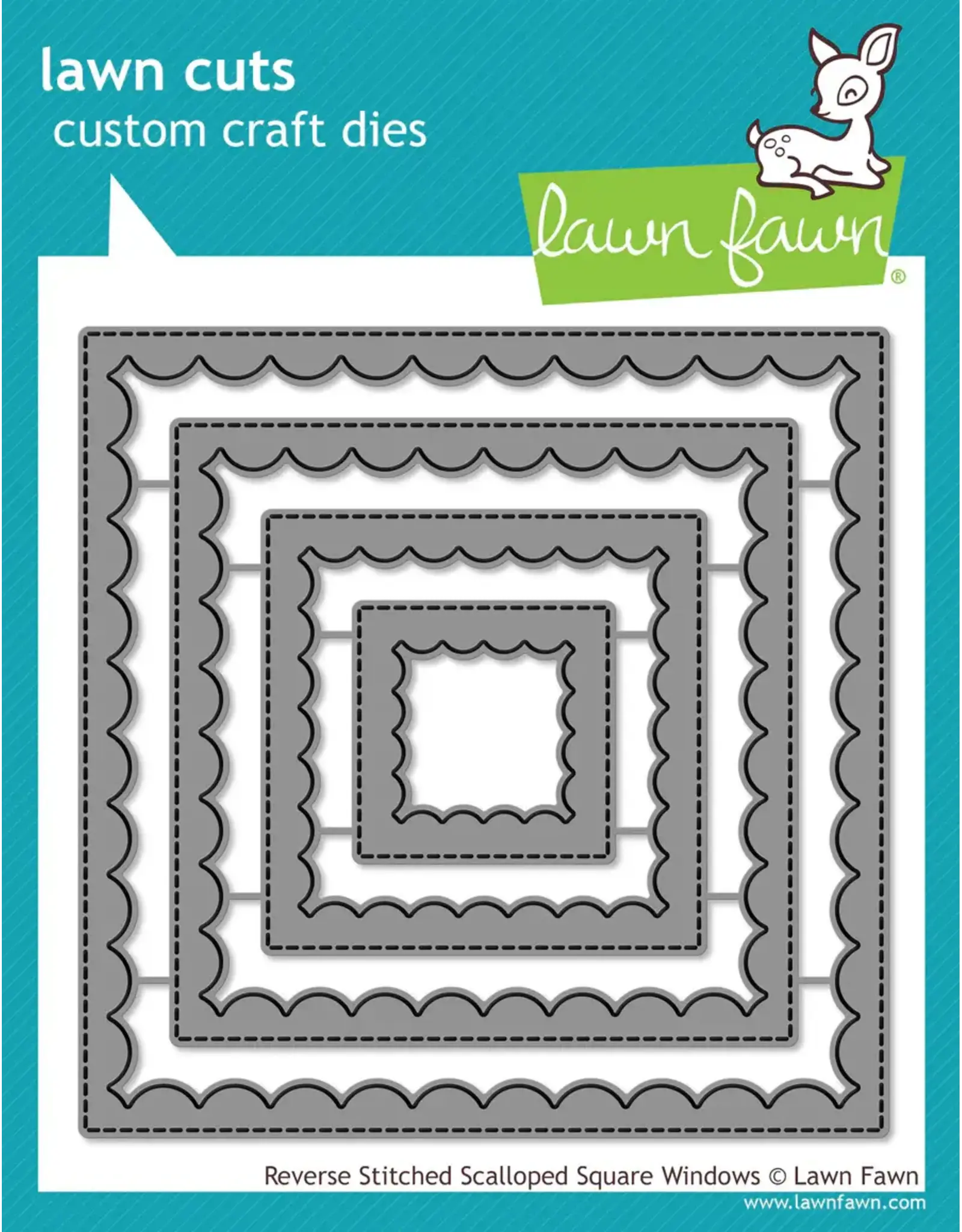 LAWN FAWN LAWN FAWN REVERSE SCALLOPES SQUARE WINDOWS DIE
