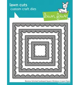 LAWN FAWN LAWN FAWN REVERSE SCALLOPES SQUARE WINDOWS DIE