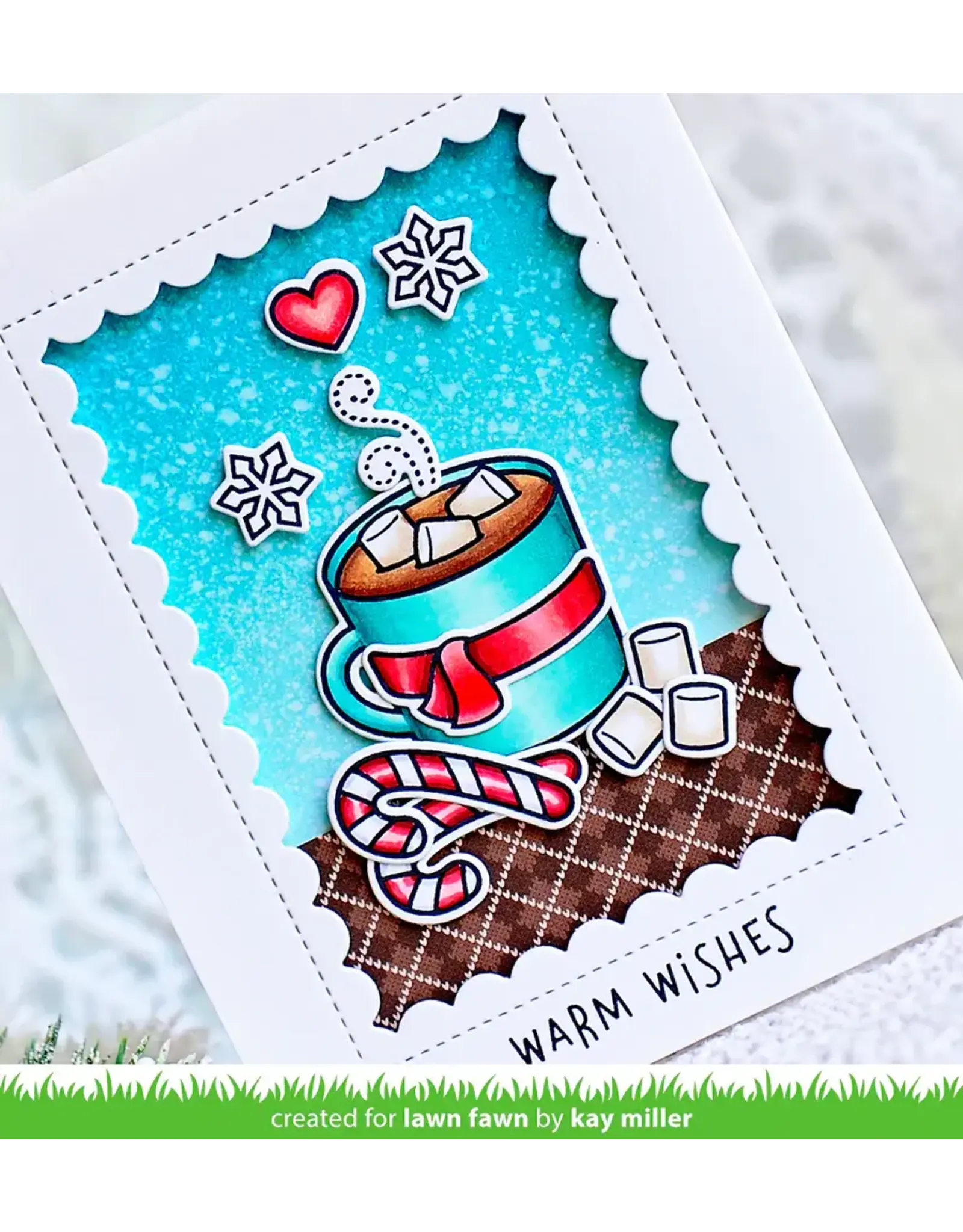 LAWN FAWN LAWN FAWN REVERSE STITCHED SCALLOPED RECTANGLE WINDOWS DIE