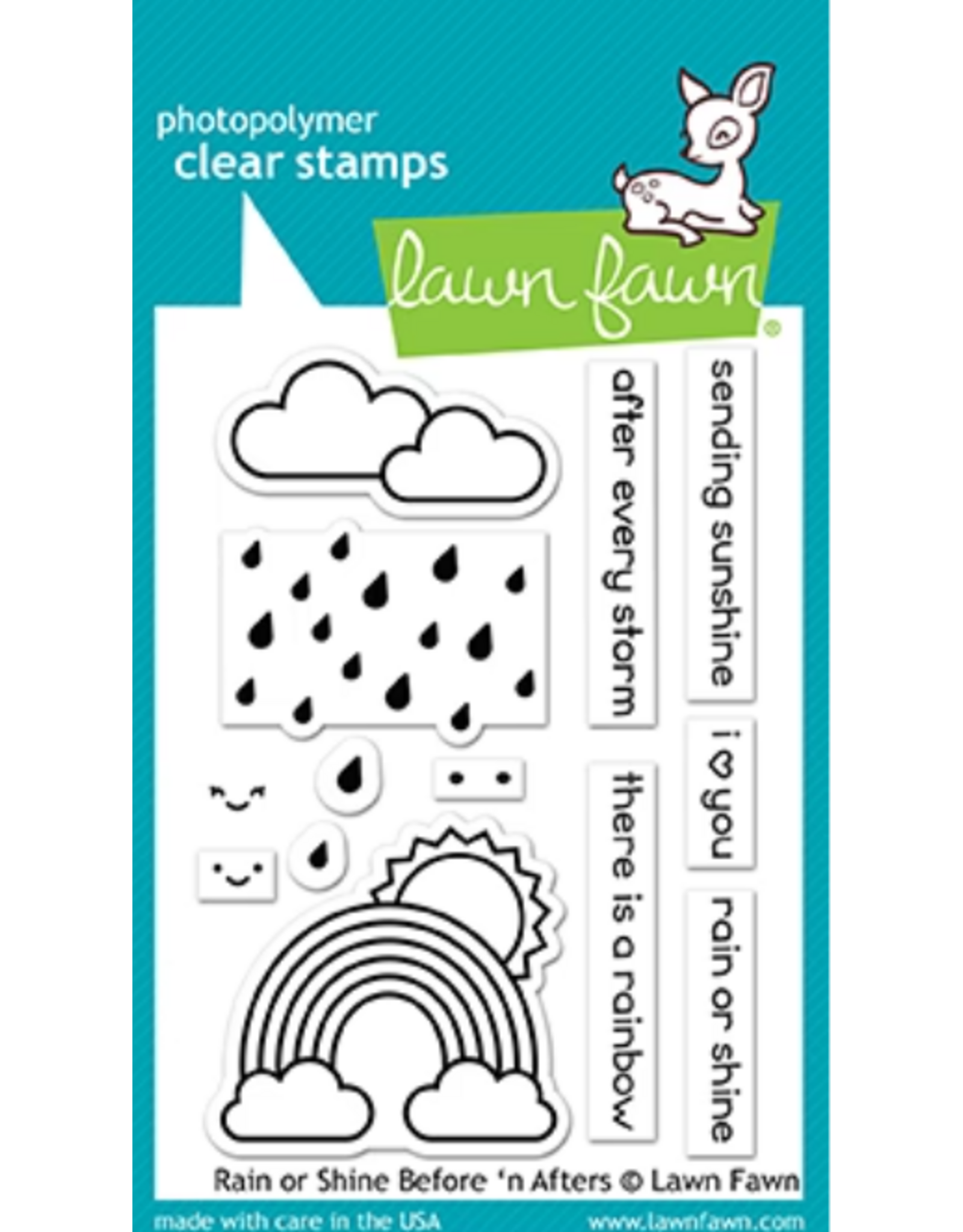 LAWN FAWN LAWN FAWN RAIN OR SHINE BEFORE 'N AFTER STAMP SET