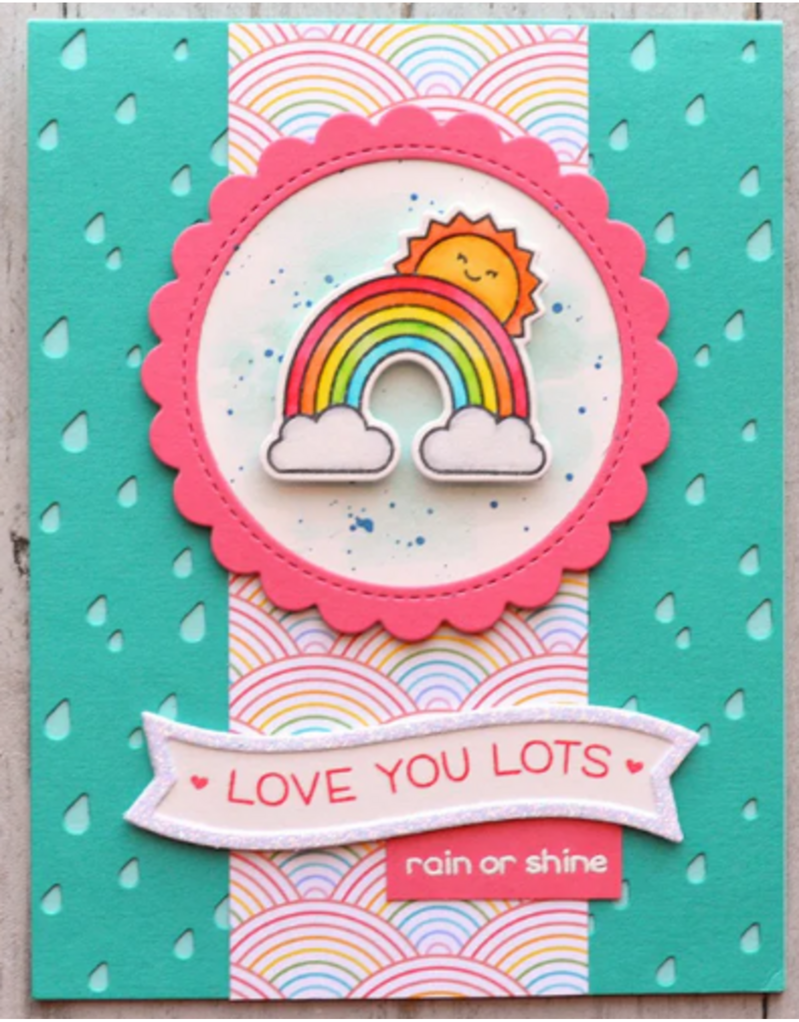 LAWN FAWN LAWN FAWN RAIN OR SHINE BEFORE 'N AFTER STAMP SET