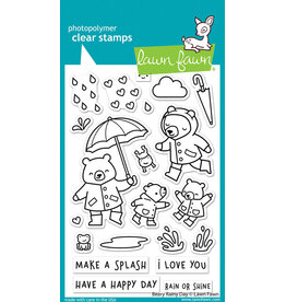 LAWN FAWN LAWN FAWN BEARY RAINY DAY CLEAR STAMP SET